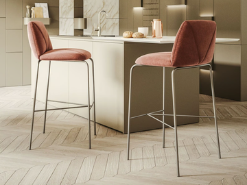 MANTRA - Upholstered stool with back by Ronda Design - view 2
